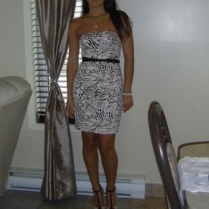 Strapless mini dress